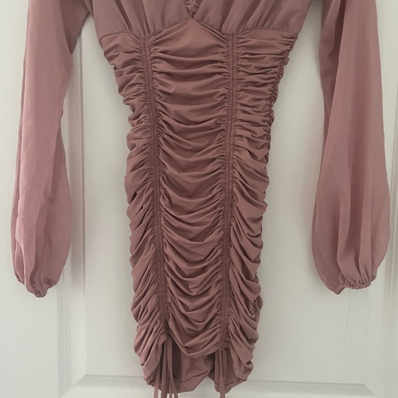 Tiger Mist Magnolia Adjustable Ruched Mini Dress Blush - Picture 12 of 13